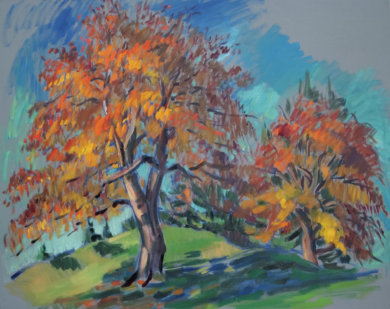 Kirschbäume im Herbst