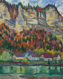 Häuser bei der Drau (Seidenader)